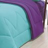 Edredom Dupla Face King Size Azul Turquesa com Roxo - 3