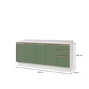 Ver imagem 3 de Balcões de Cozinha 100% Mdf 200cm Branco/verde Celeste Kappesberg