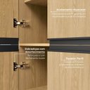 Ver imagem 7 de Paneleiro Planejado 4 Portas 70cm Nara CabeCasa MadeiraOriginals Marrom/Avena