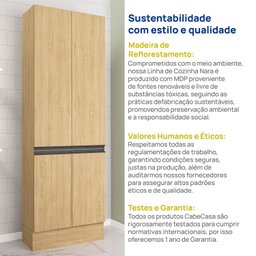 Paneleiro 4 Portas 70cm Nara CabeCasa MadeiraMadeira - 8