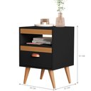 Ver imagem 2 de Kit Mesa Cabeceira 2 Unidades Erba Preto Ype