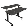 Mesa Ergonômica Dupla Regulável Tampo Portoro Marmorizado Com Rodinhas Wp Connect Mesa Ergonômica Du - 3