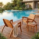 Ver imagem 6 de Poltrona Descanso Madeira Maciça Jardim Varanda Isa