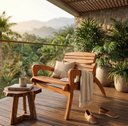 Ver imagem 5 de Poltrona Descanso Madeira Maciça Jardim Varanda Isa