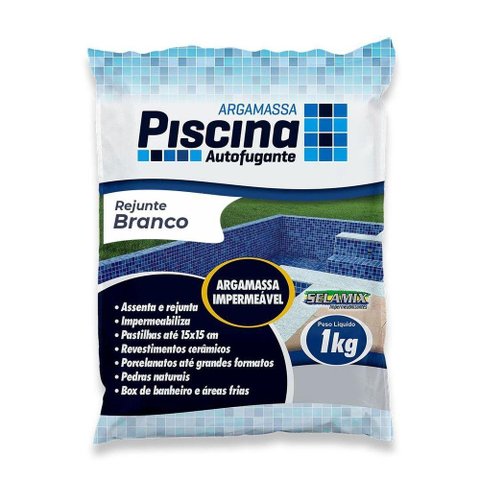 Rejunte Piscina Impermeável Cor Branco 1kg