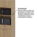 Ver imagem 6 de Paneleiro 70cm 3 Portas 1 Gaveta com Espaço para Micro-ondas Classic Luciane Móveis
