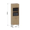 Ver imagem 4 de Paneleiro 70cm 3 Portas 1 Gaveta com Espaço para Micro-ondas Classic Luciane Móveis