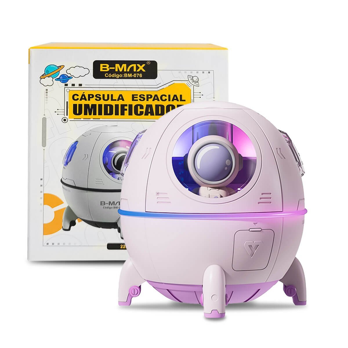 Mini Umidificador Nave Astronauta Infantil Portátil Usb - 4