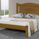 Ver imagem 1 de Cama de Casal Paris de Madeira Maciça Tauari Imbuia