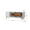 Ver imagem 3 de Rack para TV até 55 Polegadas 151,7cm Pés em Madeira Maciça 1 Porta com Nicho Yescasa