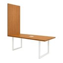 Ver imagem 2 de Conjunto Mesa de Reunião 200cm com Painel de TV MDF Freijó Branco
