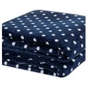 Ver imagem 2 de Manta Flannel Poá Solteiro Antialérgica Inverno Macio Quente:Azul Marinho