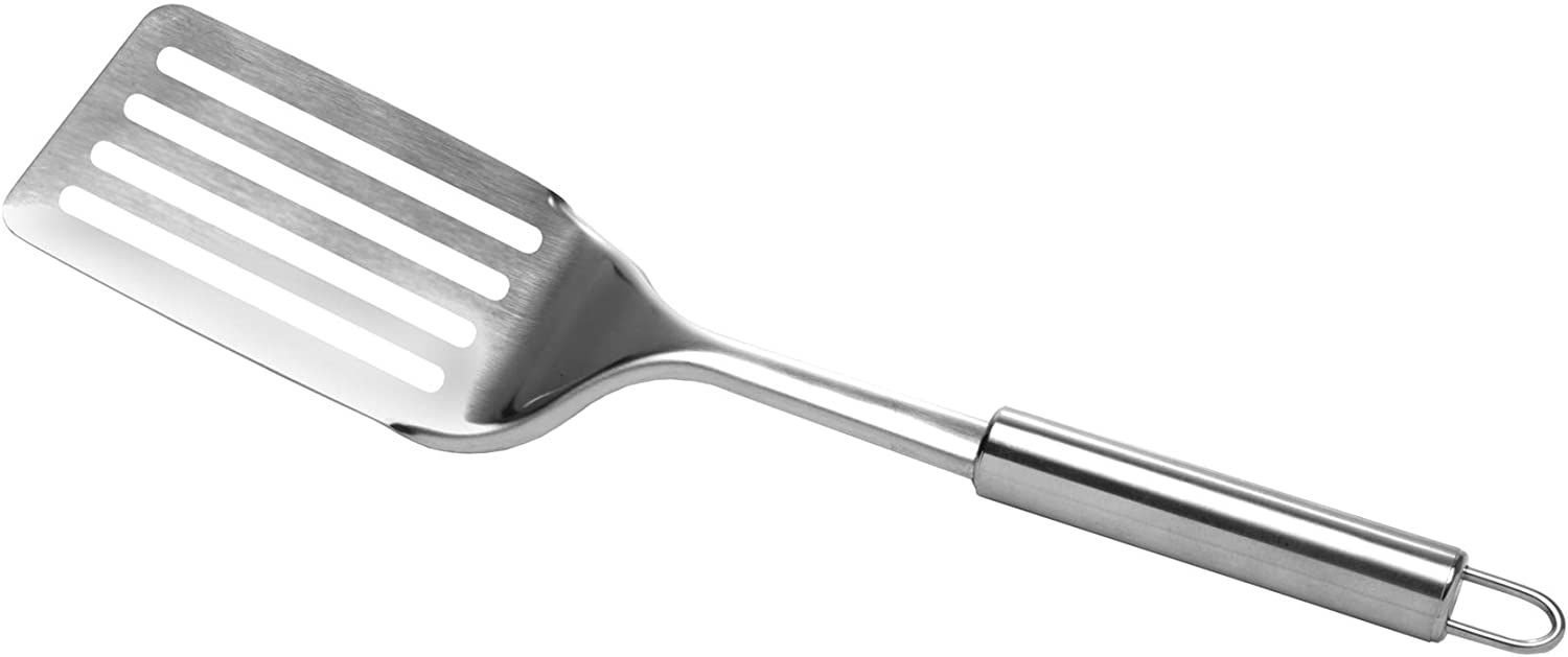 Ver imagem 3 de Espátula em Aço Inox Prata Para Cozinha Chapa Ovo Hamburguer