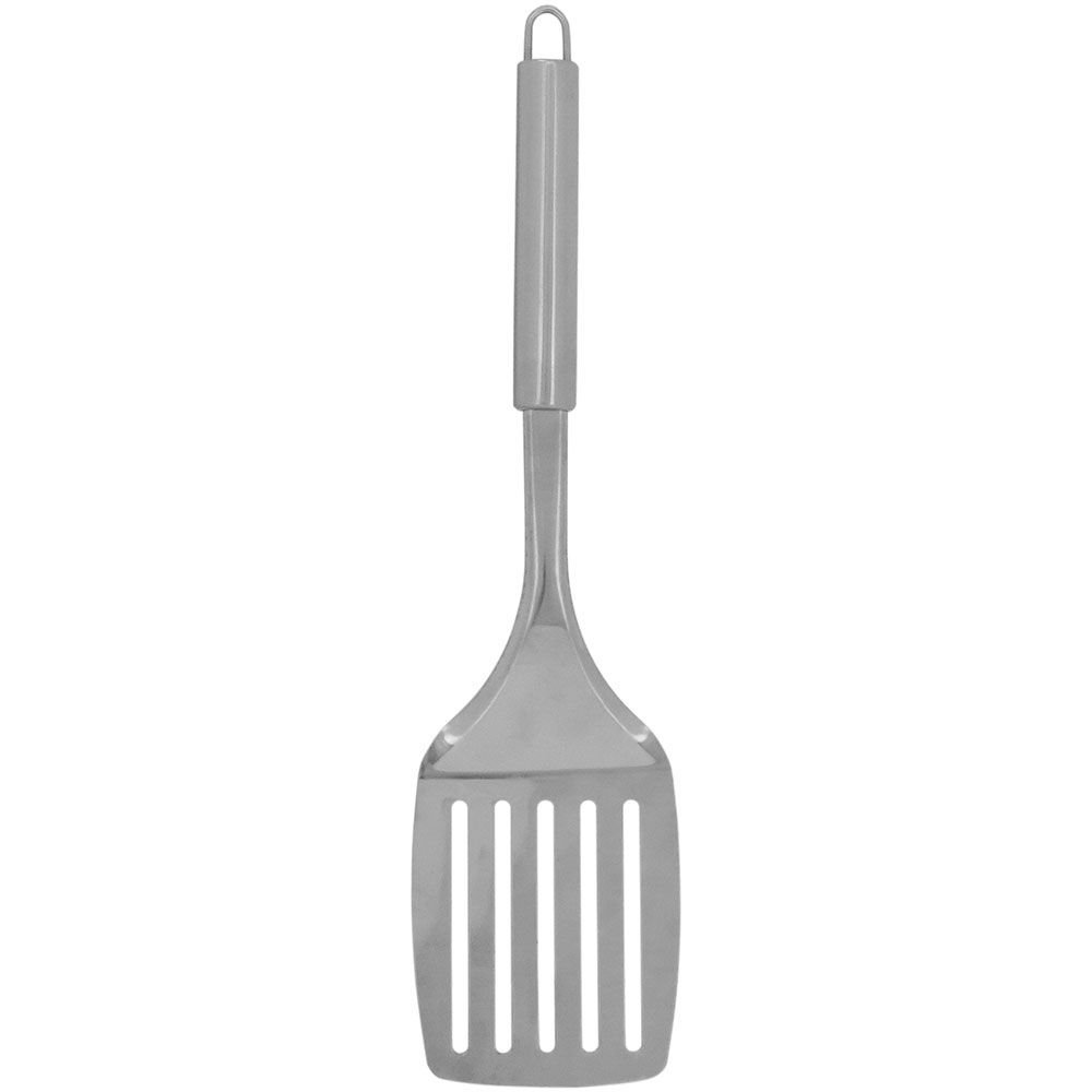 Ver imagem 2 de Espátula em Aço Inox Prata Para Cozinha Chapa Ovo Hamburguer