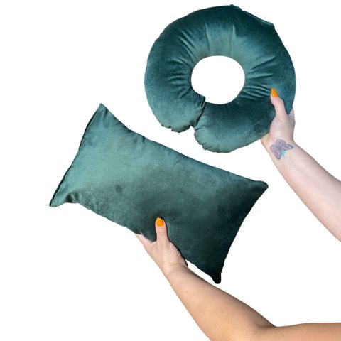Kit Almofadas 2/5 Veludo Verde - In9 Decor