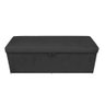 Kit Painel Cabeceira Cama Box Casal Queen Com Recamier Baú 160cm Ayumi Corino Preto - Ruotolo Decor - 6