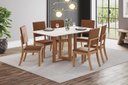 Ver imagem 2 de Mesa Jantar Natali 160 6 Cadeiras Milla Plus Caramelo - Henn