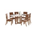 Ver imagem 1 de Mesa Jantar Natali 160 6 Cadeiras Milla Plus Caramelo - Henn
