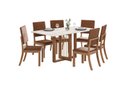 Ver imagem 1 de Mesa Jantar Natali 160 6 Cadeiras Milla Plus Caramelo - Henn