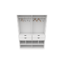 Ver imagem 1 de Armário Arara Gaveta Sabrina M12 100% Mdf Closet Lojas Vetorial Móveis Branco