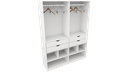 Ver imagem 3 de Armário Arara Gaveta Sabrina M12 100% Mdf Closet Lojas Vetorial Móveis Branco