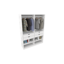 Ver imagem 2 de Armário Arara Gaveta Sabrina M12 100% Mdf Closet Lojas Vetorial Móveis Branco