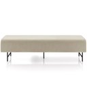 Ver imagem 3 de Puff Recamier Decorativo com Pés Industrial 195cm Novara P05 Veludo Bege - Lyam Decor