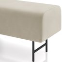 Ver imagem 6 de Puff Recamier Decorativo com Pés Industrial 195cm Novara P05 Veludo Bege - Lyam Decor