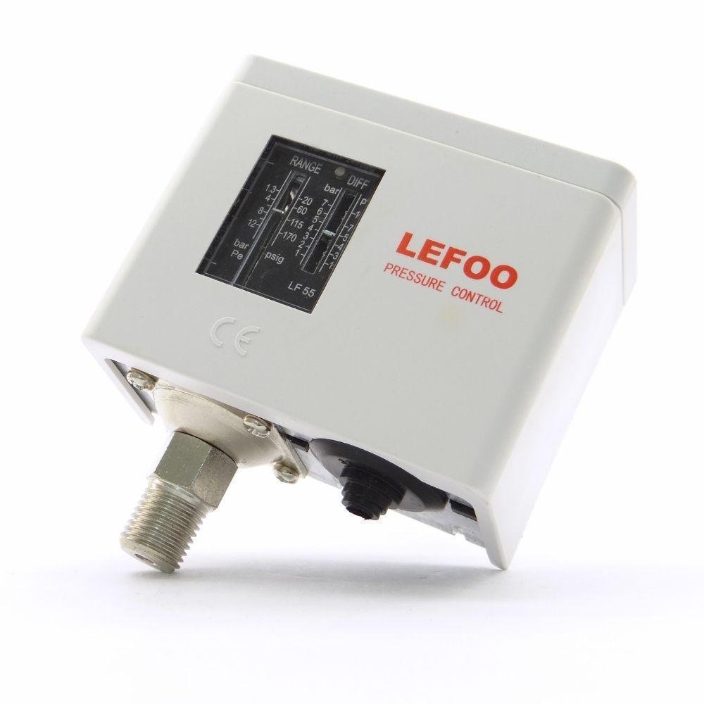 Pressostato Lefoo Lf55 Refrigeração Ar Água Óleo 0,2 7,5 Bar - 3