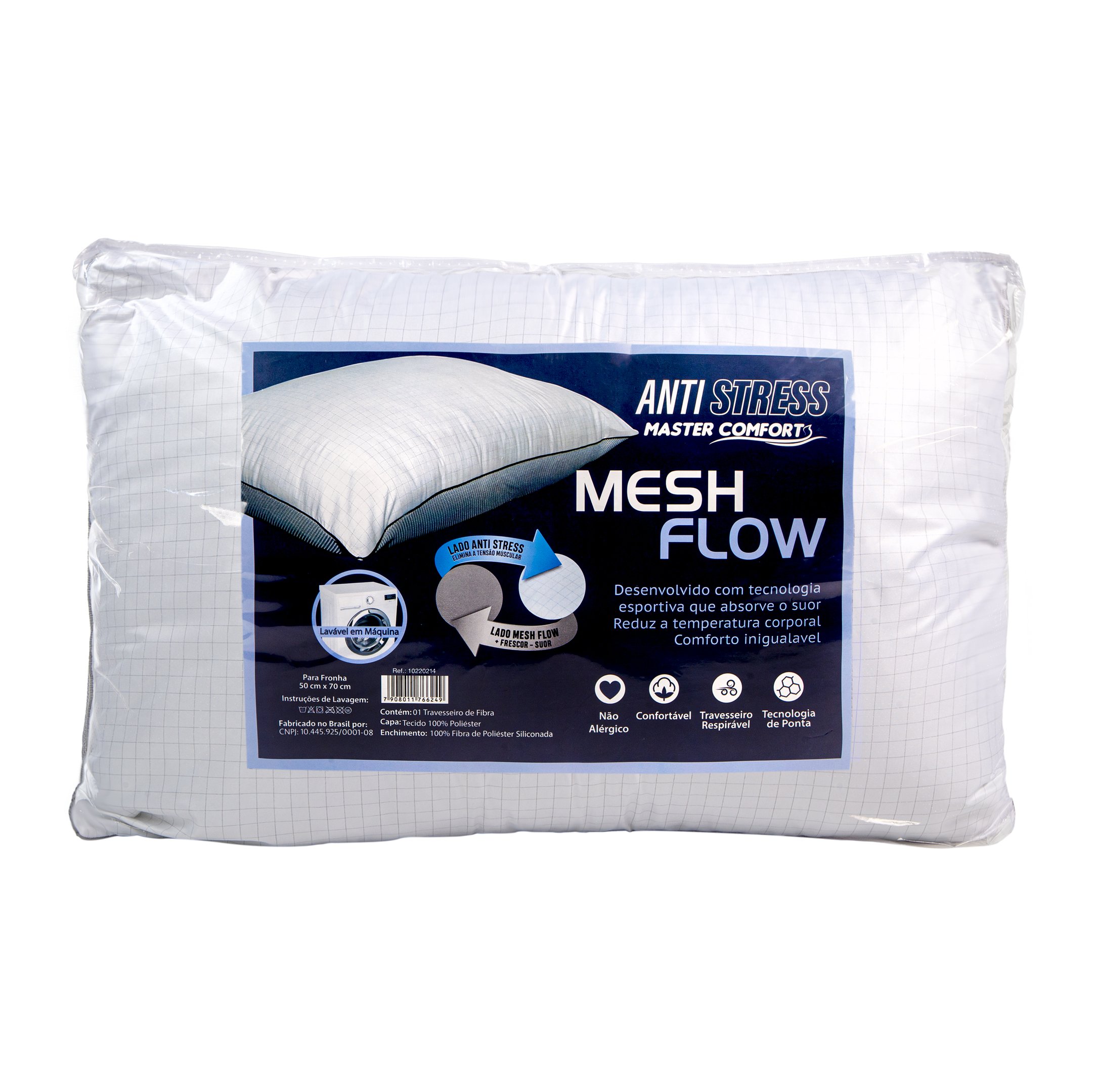 Travesseiro Meshflow Antistress Com Fio De Carbono