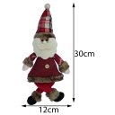 Ver imagem 2 de Kit 2 Enfeites Papai Noel Natal em Tecido 30cm