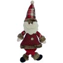 Ver imagem 1 de Kit 2 Enfeites Papai Noel Natal em Tecido 30cm