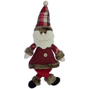 Kit 2 Enfeites Papai Noel Natal em Tecido 30cm