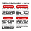 Ver imagem 4 de Amassador de Batatas Legumes Torresmo Industrial Médio - Vitalex