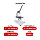 Ver imagem 3 de Amassador de Batatas Legumes Torresmo Industrial Médio - Vitalex