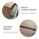 Ver imagem 4 de Cômoda Miami 90cm 5 Gavetas 1 Porta Cinamomo/Off White - Fellicci Móveis