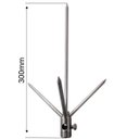 Ver imagem 3 de Captor Franklin 1 Descida 300mm 4 Pontas Latão