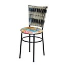 Ver imagem 3 de 6 Cadeiras para Cozinha Preta Hawai Cappuccino Premium Assento Floral Cor:happy Hour