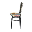 Ver imagem 5 de 6 Cadeiras para Cozinha Preta Hawai Cappuccino Premium Assento Floral Cor:happy Hour