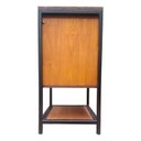 Ver imagem 6 de Mesa de Cabeceira Estilo Industrial - 2 Gavetas e 1 Prateleira - Ferro Preto Eletrostático e Madeira