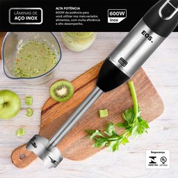 Mixer 3 Em 1 EOS EMX02 2 Velocidades 600W Inox com Preto 220V - 9
