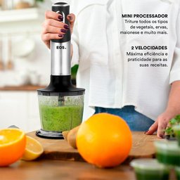 Mixer 3 Em 1 EOS EMX02 2 Velocidades 600W Inox com Preto 220V - 4