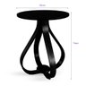 Mesa Lateral De Canto Pés Cebola 70x50cm Preto - 2
