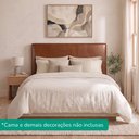 Ver imagem 7 de Cabeceira Painel Suspenso Casal 160 cm Luna Retangular Corino Avela Camel Artte