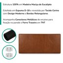 Ver imagem 5 de Cabeceira Painel Suspenso Casal 160 cm Luna Retangular Corino Avela Camel Artte