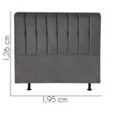 Ver imagem 2 de Cabeceira Estofada Kiara 195cm King Size Box Quarto Suede Cinza Escuro Grafite - Gat Magazine