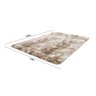 Tapete Luxuoso 2,00 X 1,40M Pelo Alto Bege Rajado - 3