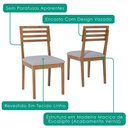 Ver imagem 5 de Mesa de Jantar Redonda Cacau com 4 Cadeiras Estofadas Juparana Linho Cinza Ornar