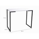 Ver imagem 3 de Escrivaninha Mesa Escritório com Banco Slim 90cm Industrial Yescasa Branco E Preto