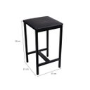 Ver imagem 4 de Escrivaninha Mesa Escritório com Banco Slim 90cm Industrial Yescasa Branco E Preto